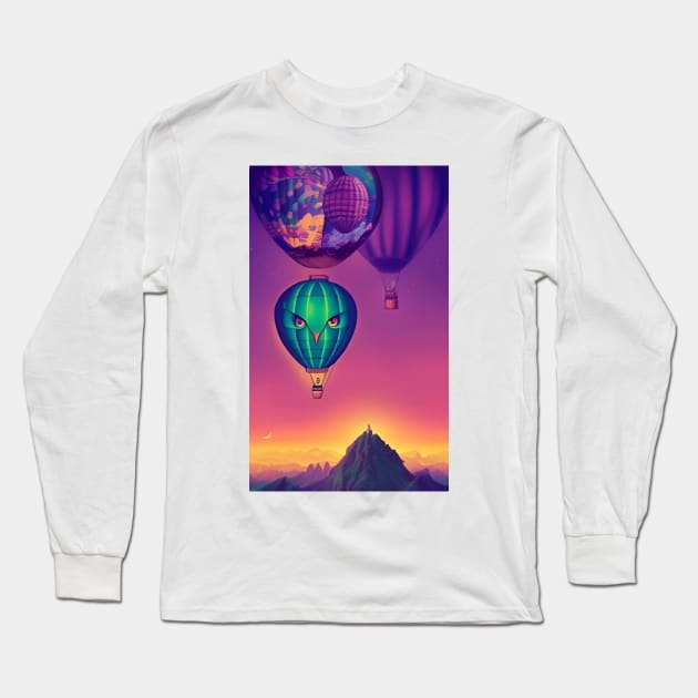 Hot Air Balloons Long Sleeve T-Shirt by ShopSunday